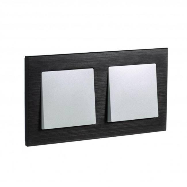 Рамка 2-м AtlasDesign Nature метал. оникс SE ATN312302 Рамка 2-м AtlasDesign Nature метал. оникс SE ATN312302